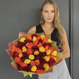 Букет из 51 розы микс 40см
